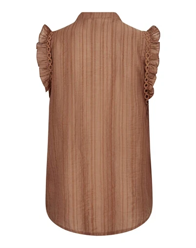 Co' Couture - ReggieCC Frill Top - Suntan